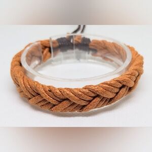 Men's‎ bracelet leather braided brown new e53